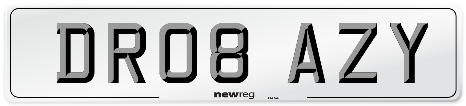 DR08 AZY Number Plate from New Reg
